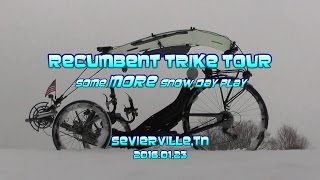 Recumbent Trike Tour, Sevierville, TN 2016-01-23, TerraTrike Sportster, snow, Waxwing