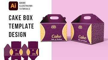 How to basic Packaging Design in Adobe Illustrator 2023  | Cake Box Design