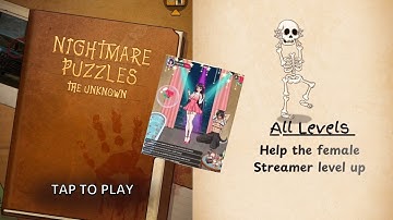 Help the female Streamer level up  #games #puzzlegame #nightmarepuzzles
