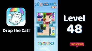 🎮 Drop the Cat! Level 48 Walkthrough | Fun Candy Puzzle Challenge 🐱