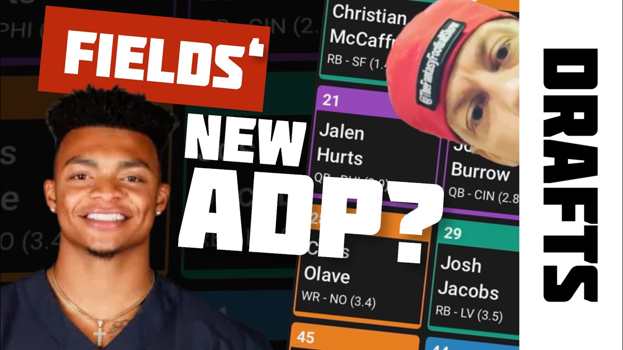 LIVE 2023 Fantasy Football Drafts.. Justin Fields' new ADP? YouTube