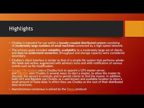 P138 | The Chubby lock service for loosely-coupled distributed systems