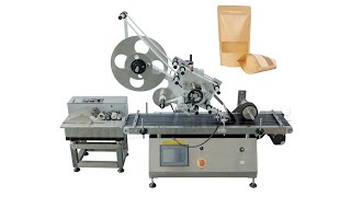 MT 160 Desktop Pouch Bag Labeling Machine Flat Pouch Applicator With Paging Machine