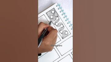 🌿🌺ZENTANGLE PATTERN🌺🌿#artsbyhena #shorts #zentangle #zendoodles #doodleart #zentanglepatterns