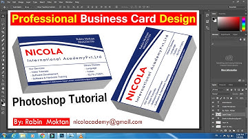 Professional Visiting Card Design || Business Card Design || Adobe Photoshop Tutorial in Nepali