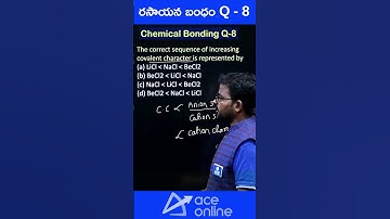 EAMCET: Chemical Bond Q- 8 by Lankeshwar Sir | ACE Online