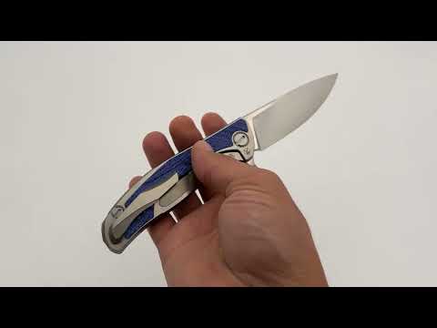 Shirogorov Knives UniHati F95 Unique Graphic Custom Division - Dark Blue Alutex Knife From Recon 1