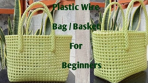 Plastic wire bag for beginners, 2 Roll plastic wire basket/bag making , plastic wire bag making 