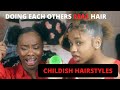 SISTER CHALLENGE| DOING CHILDISH HAIRSTYLES ON EACH OTHER
