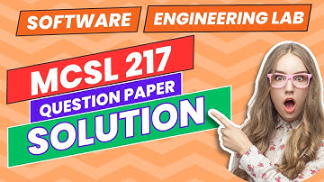 MCSL 217 | Question Paper Solution | Software Engineering Lab | Solved Question Paper | IGNOU | MCA