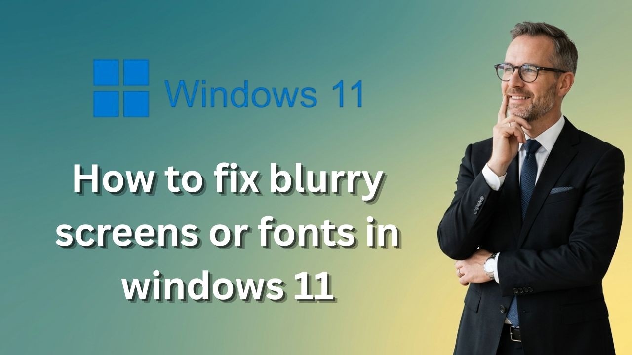 How to fix blurry screens or fonts in windows 11 (Latest Update) - YouTube