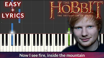 Ed Sheeran - I See Fire EASY Piano Tutorial + Lyrics