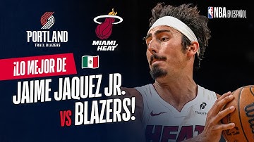 ¡Revive las mejores jugadas de Jaime Jaquez Jr. en la victoria del Heat contra los Blazers! 😤🔥