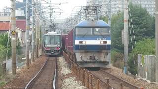 【新塗装】EF210-2牽引貨物列車　土山～魚住間にて