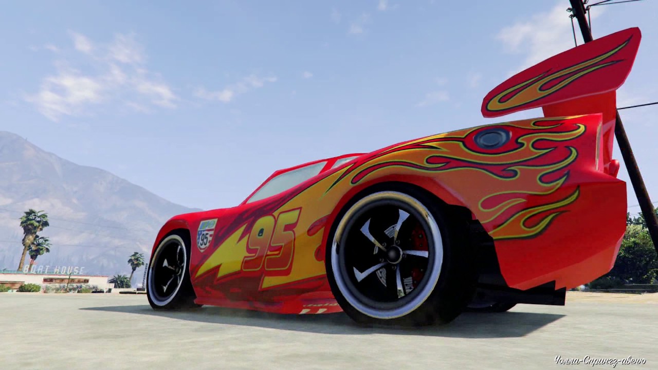 Молния Маквин в GTA V (Lightning McQueen in GTA V) YouTube