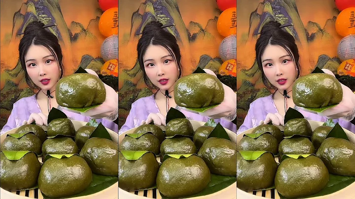 ‌[ASMR][MUKBANG] CHINESE FOOD |GLUTINOUS RICE BALLS EATING SHOW | 찹쌀떡 쑥떡 먹방