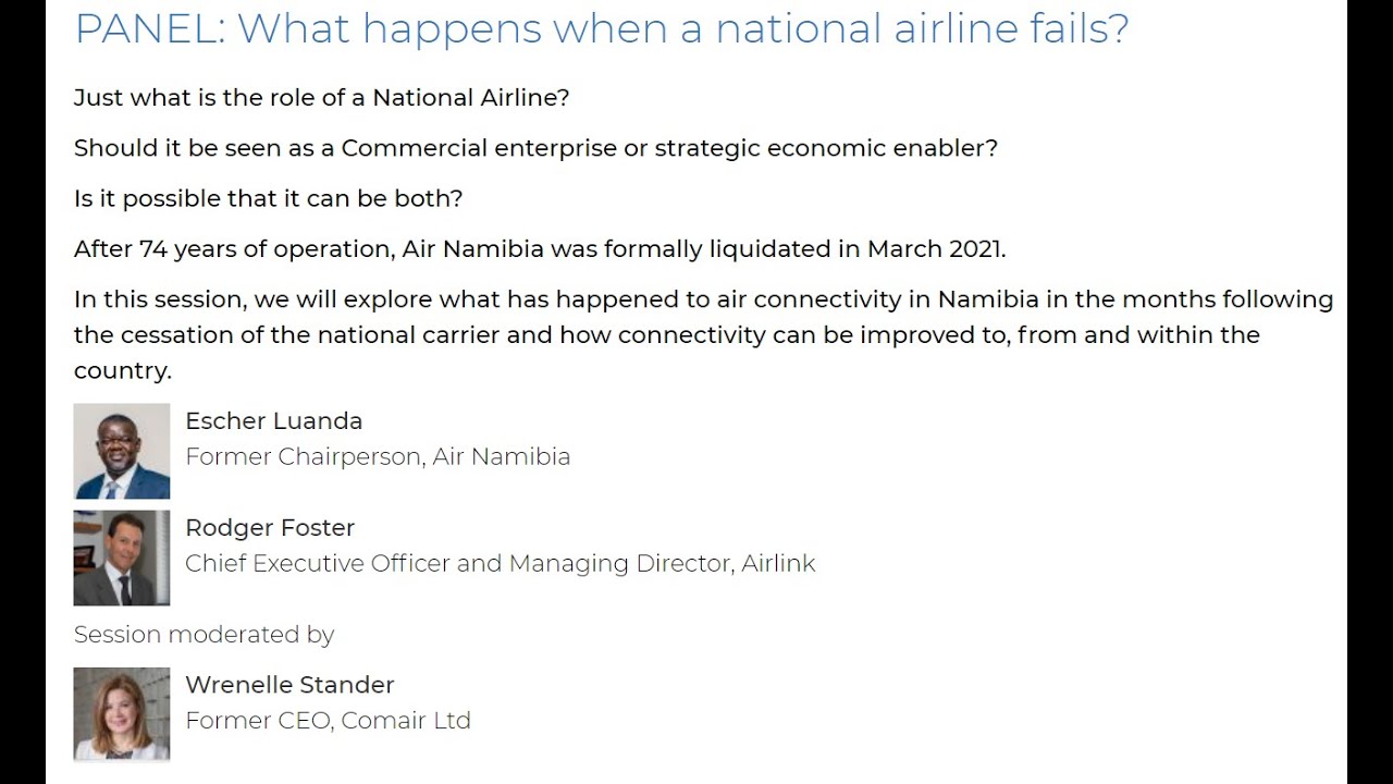 What happens when a national airline fails