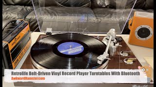 Retrolife Belt-Driven Vinyl Record Player Turntables With Bluetooth Review
