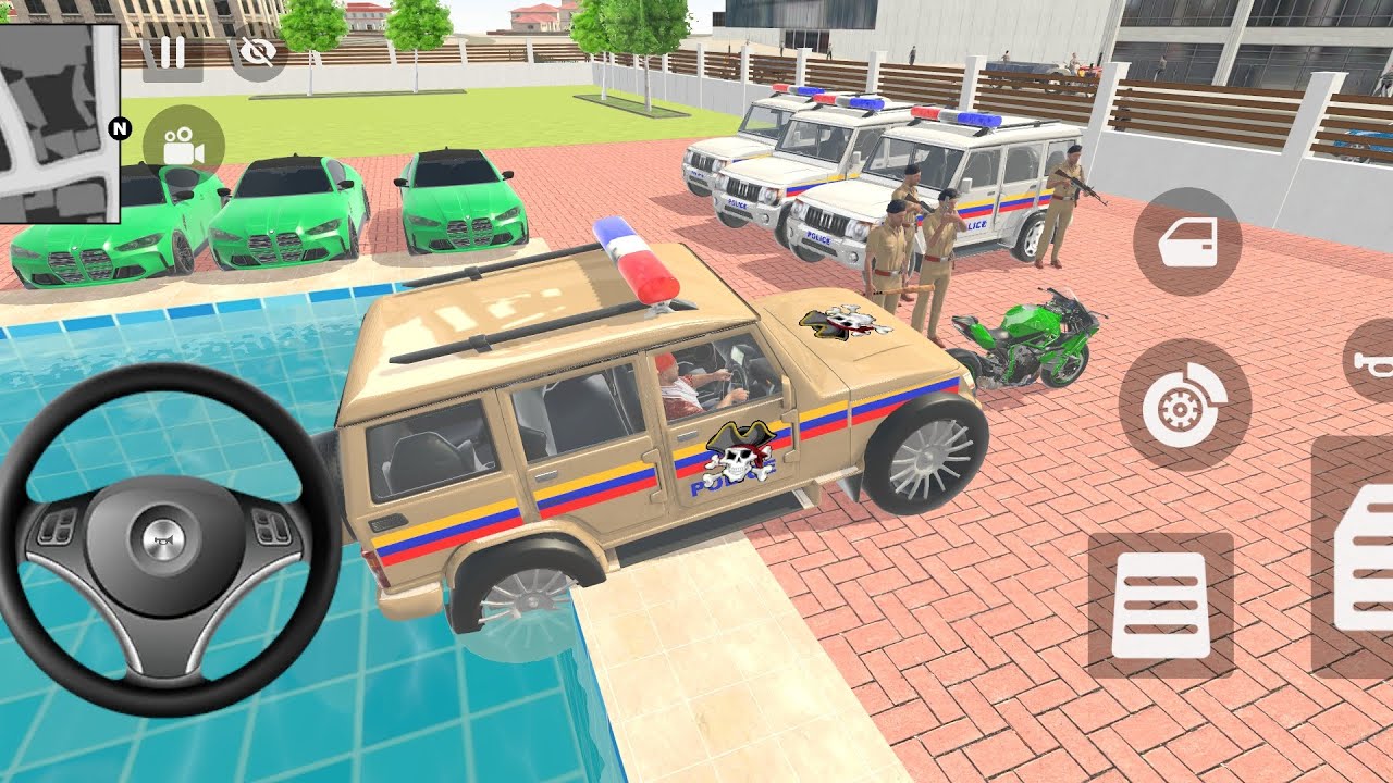 🔥Car Bike game Franklin ordered an BMW and drives a new  Indian police JEEP in the game