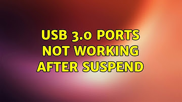Ubuntu: USB 3.0 ports not working after suspend