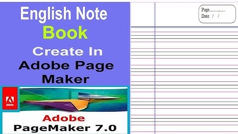 English four line notebook create in page maker | How to create english note book in page maker