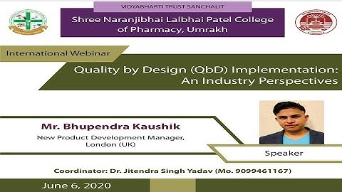 Quality by Design (QbD) Implementation: An Industry Prospective
