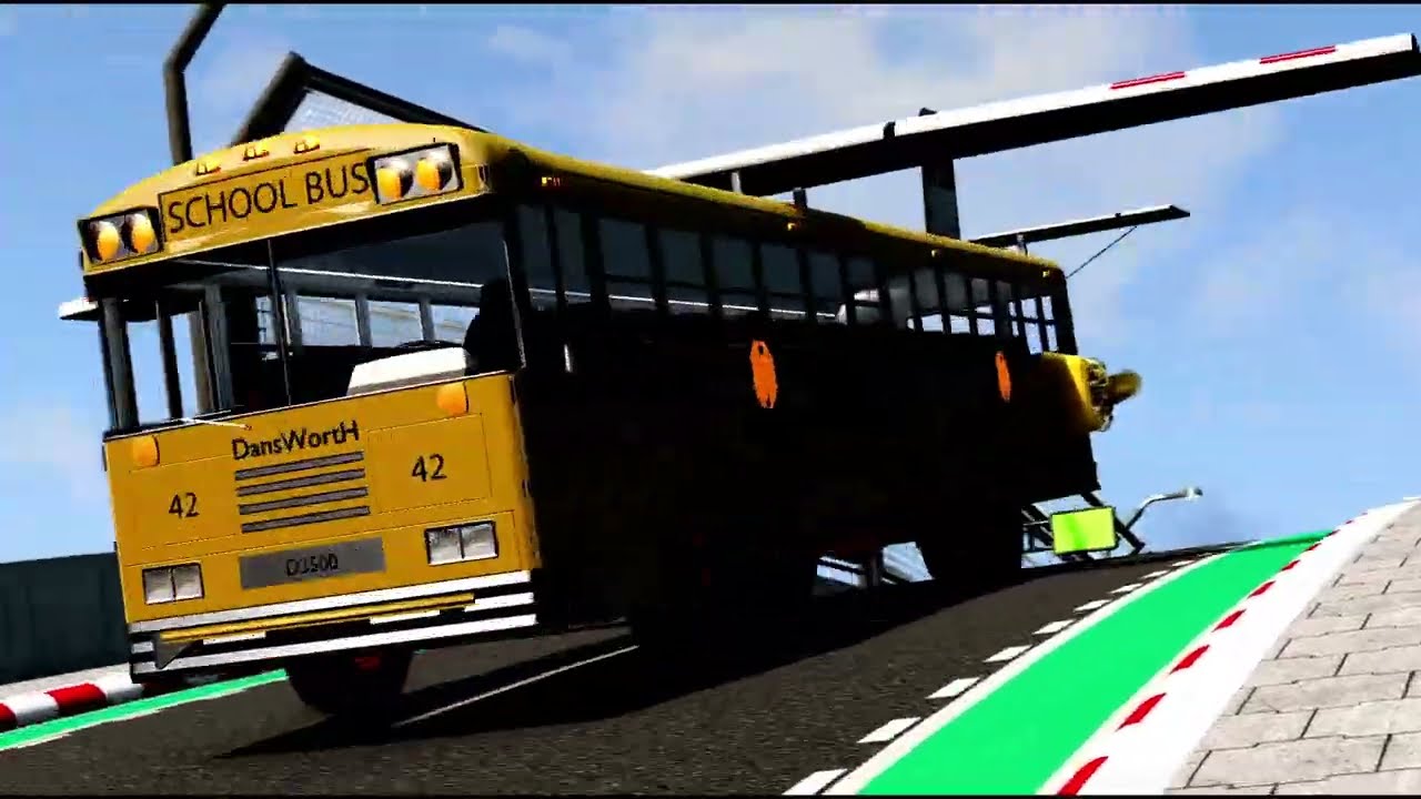 BeamNG Bus Crash on Steep Slope 😱 | Brake Fail Bus Falls Down Hill | Realistic Accident Simulation