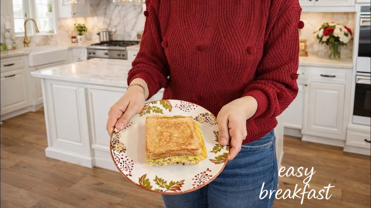 Toasted Egg & Sausage Breakfast Sandwich | Easy Crispy Morning Recipe