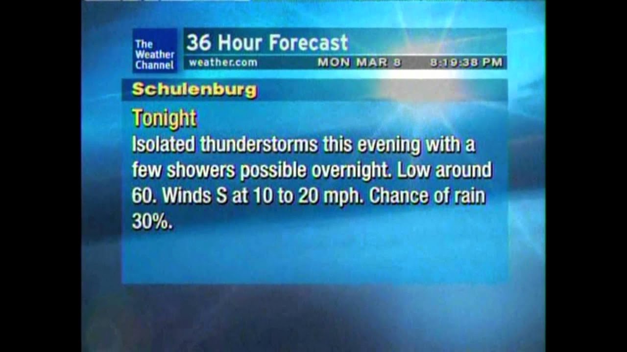 The Weather Channel Local on the 8s Segment Schulenburg, TX March