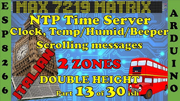 Max7219 led Matrix NTP clock 2 zones ITALIAN EDITION