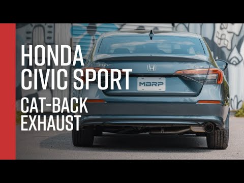 2022+ Honda Civic Sport 2.0L // 2.5" MBRP Cat-Back, Single Rear Exit Exhaust