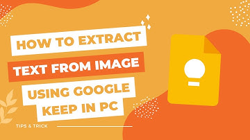 How to extract text from image using google keep in PC