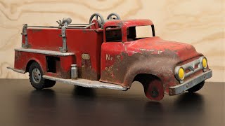 Vintage 1956 Tonka Fire Truck Restoration, It's Amazing!