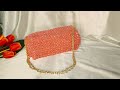 Diy pearl and crystal Hangbag| purse making at home| fancy young fashion accessories