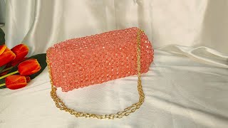 Diy pearl and crystal Hangbag| purse making at home| fancy young fashion accessories