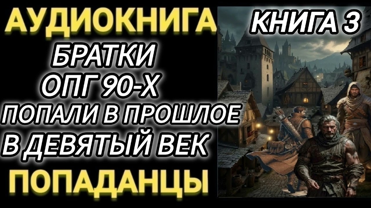 Аудиокнига ПОПАДАНЦЫ В ПРОШЛОЕ: БРАТКИ ОПГ 90 Х ПОПАЛИ В ПРОШЛОЕ В ДЕВЯТЫЙ ВЕК