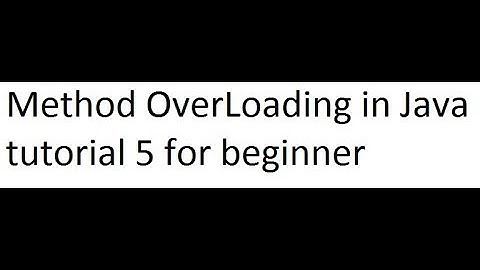 Method Overloading in Java Tutorial 5 for Beginner