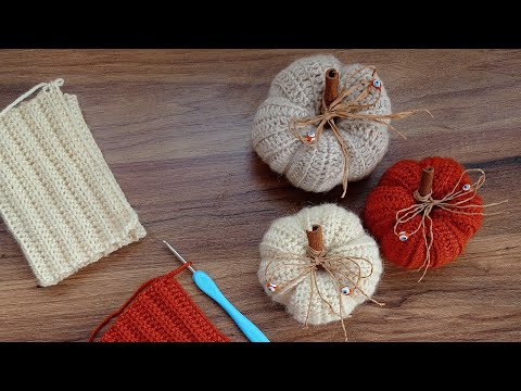 Kolay Tığ ile Örgü Bal Kabağı Yapımı #crochet #knit #pumpkin