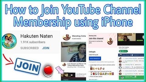How to Join YouTube Membership using iPhone | Hakuten Naten