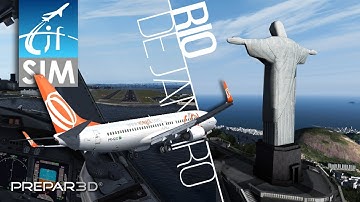 Prepar3D v4.5 | Landing at Santos Dumont, Rio De Janeiro | GOL Boeing 737-800 | NEW SCENERY!