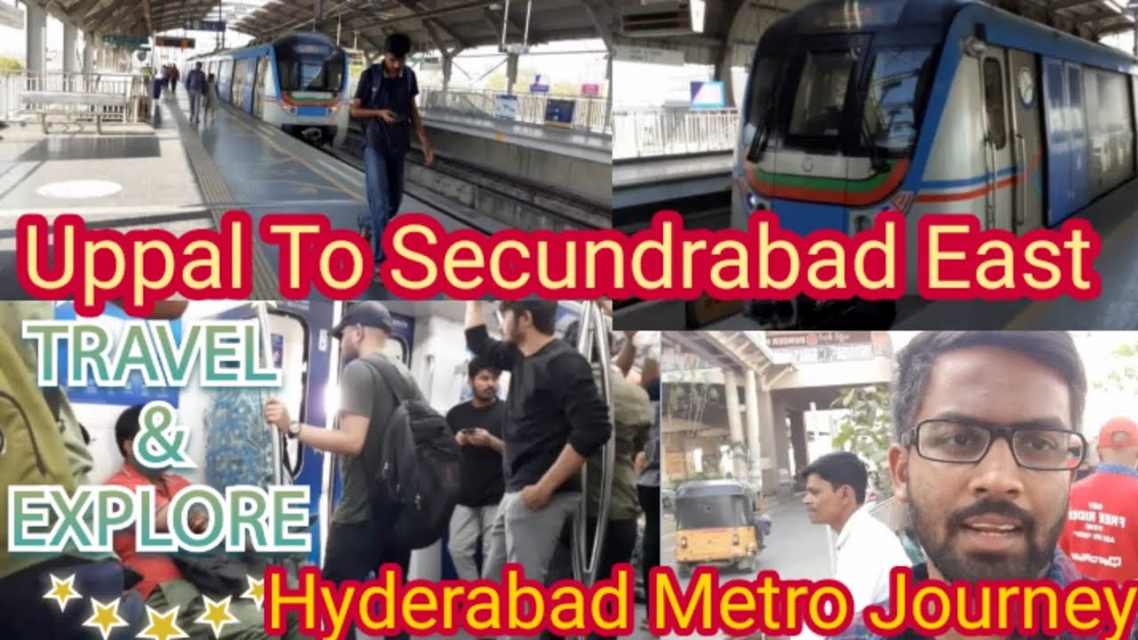 Uppal To Secundrabad East Metro Rail Travelling Hyderabad India YouTube