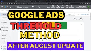 Google AdWords Threshold Method 2023  | Google Ads Threshold Trick