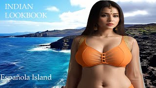 4K AI ART Indian Lookbook Plus Size Goddess Model Video - Española Island