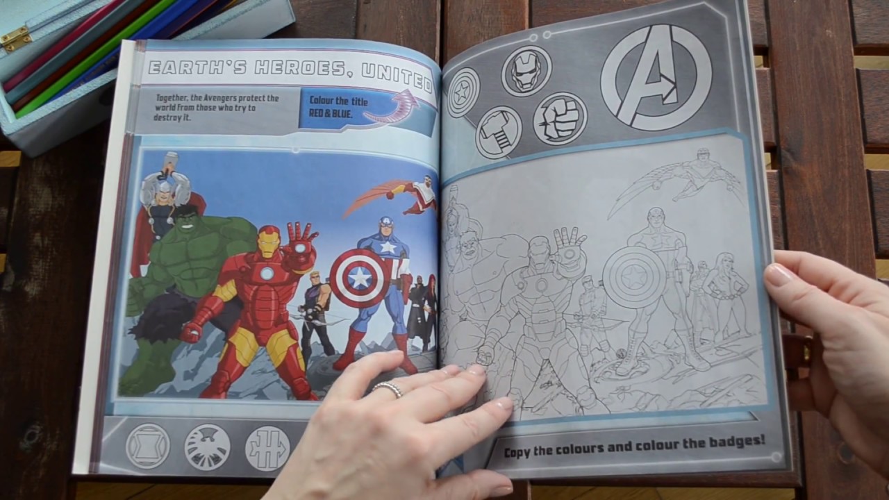 Marvel Avengers Coloring Book Flip Through Youtube