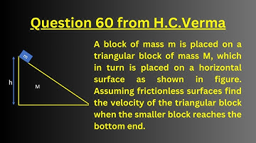 9.20 - H.C.Verma Exercise Question - 60 | Centre of Mass, Linear Momentum & Collision #jee