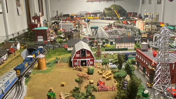 O scale train layout