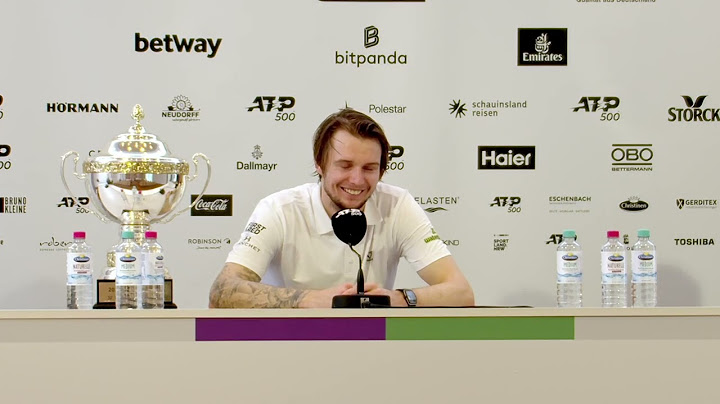 Alexander Bublik Halle 2025 winners' press conference after final win over Daniil Medvedev