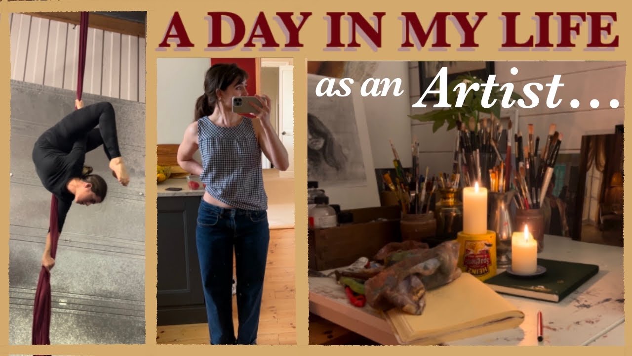 Realistic day in my life ~ Artist with an injury😢 Oil painting and ...