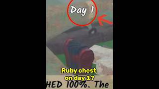 I found Ruby chest and Alien Weapon on Day 1 in 99 Nights in the Forest #shorts #99nightintheforest