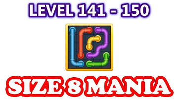 Line Puzzle: Pipe Art - Size 8 Mania Pack Level 141 - 150 - Walkthrough